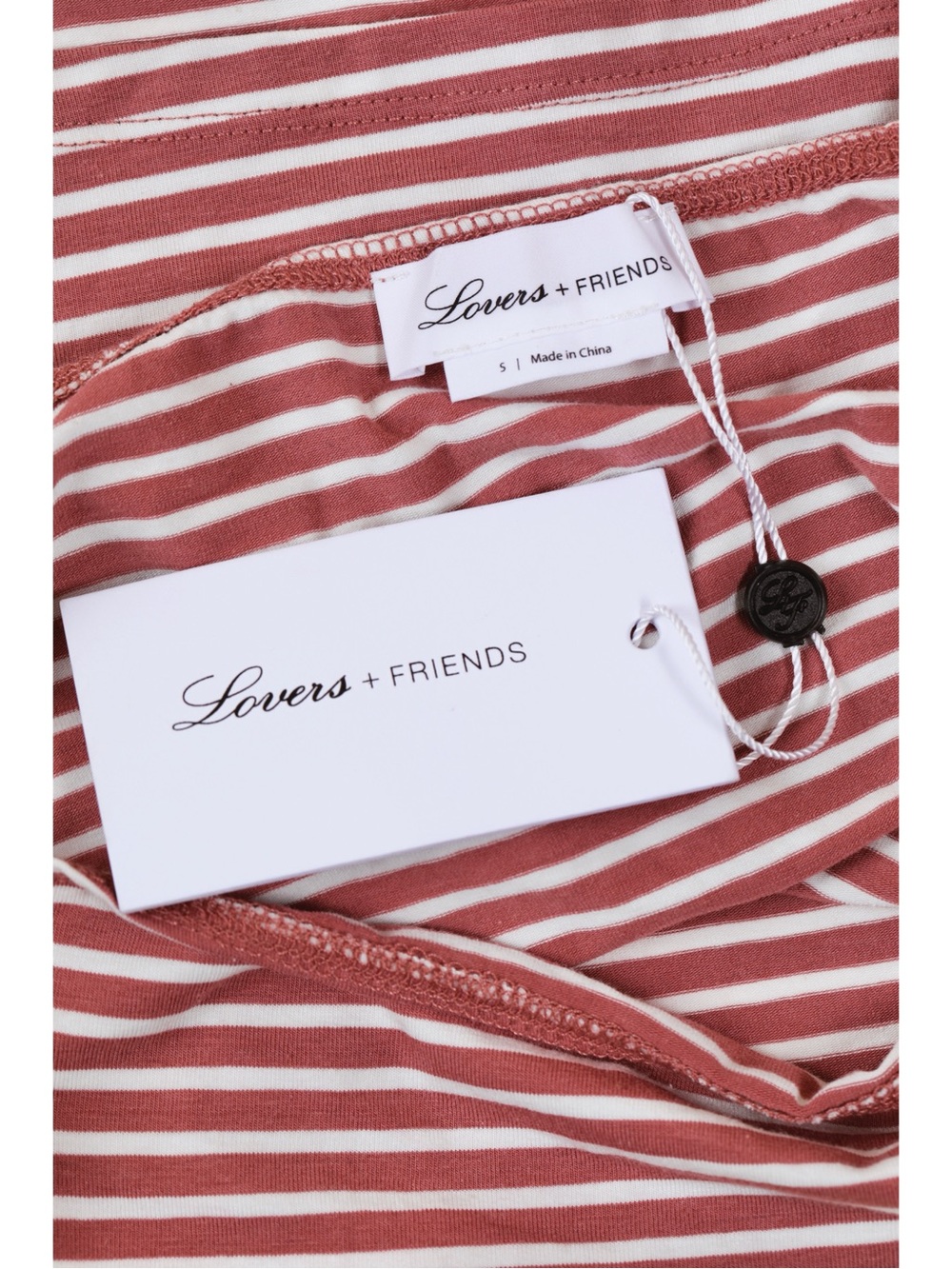 Sz S Lovers + Friends Striped Boatneck Casual Chic Soft Knit Long Sleeve Top NWT - Picture 4 of 4